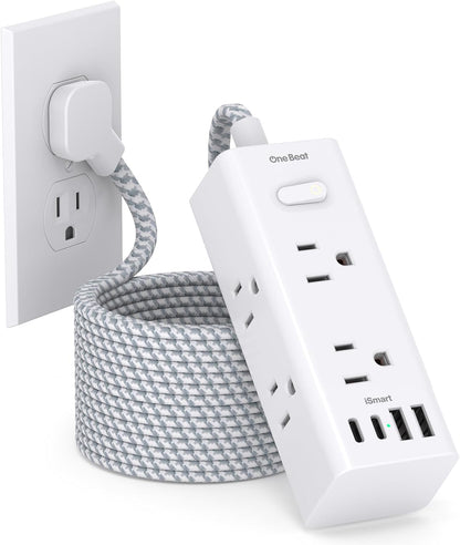 Surge Protector Power Strip 10Ft Long Extension Cord with Multiple Outlets