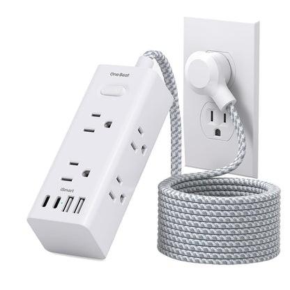 Surge Protector Power Strip 10Ft Long Extension Cord with Multiple Outlets