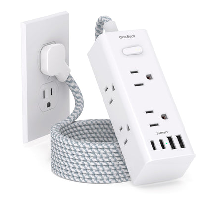 Surge Protector Power Strip 10Ft Long Extension Cord with Multiple Outlets
