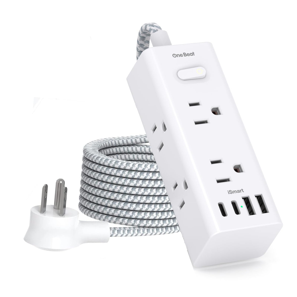 Surge Protector Power Strip 10Ft Long Extension Cord with Multiple Outlets
