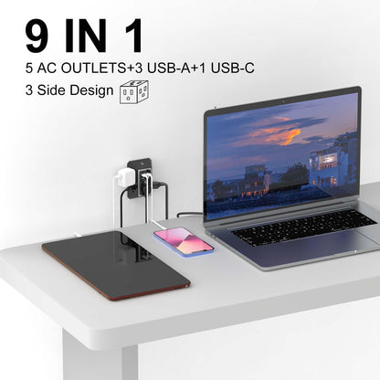 Wall Charger, Surge Protector, QINLIANF 5 Outlet Extender with 4 USB Ports