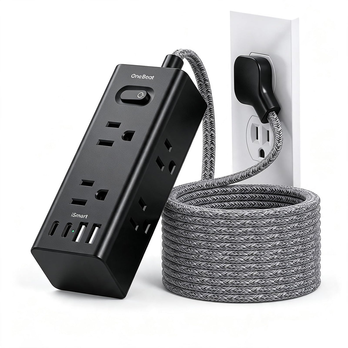 Surge Protector Power Strip 10Ft Long Extension Cord with Multiple Outlets