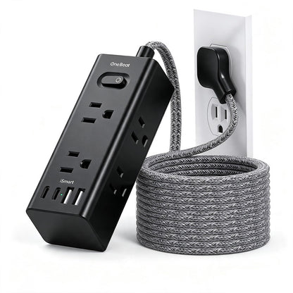 Surge Protector Power Strip 10Ft Long Extension Cord with Multiple Outlets