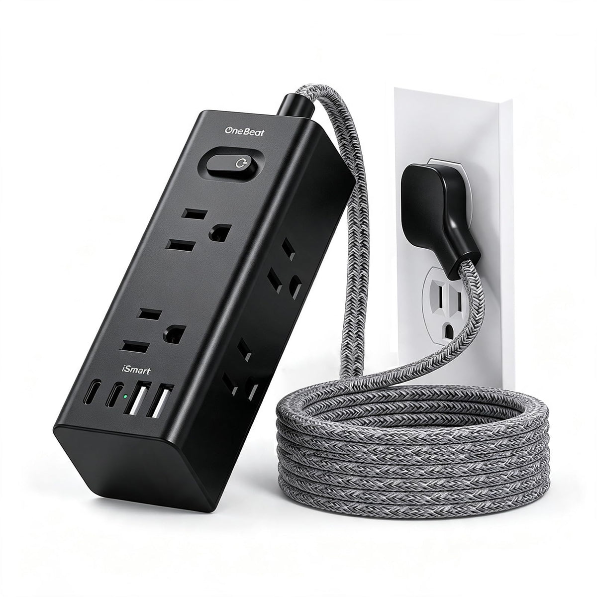 Surge Protector Power Strip 10Ft Long Extension Cord with Multiple Outlets