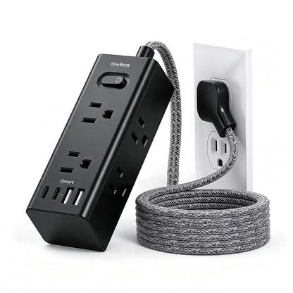 Surge Protector Power Strip 10Ft Long Extension Cord with Multiple Outlets