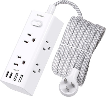 Surge Protector Power Strip 10Ft Long Extension Cord with Multiple Outlets