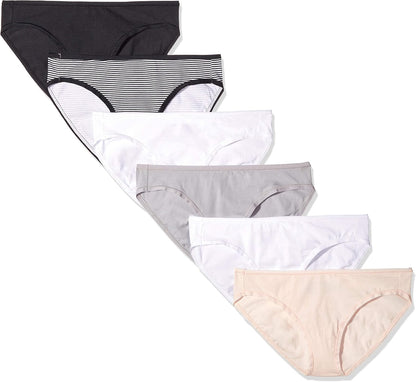 Amazon Essentials Women's Cotton Spandex Bikini Brief Underwear (Available in Plus Size)
