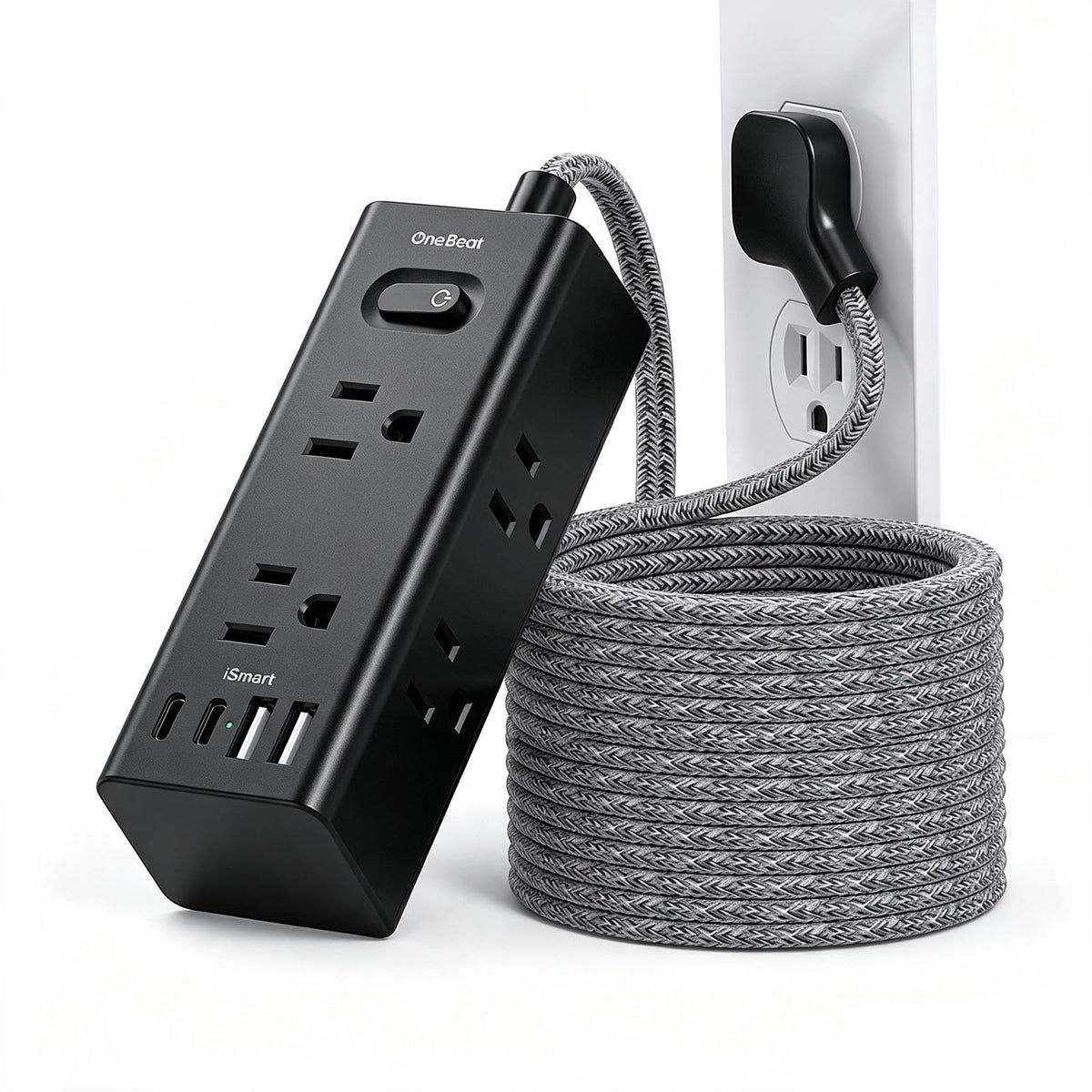 Surge Protector Power Strip 10Ft Long Extension Cord with Multiple Outlets