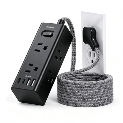 Surge Protector Power Strip 10Ft Long Extension Cord with Multiple Outlets